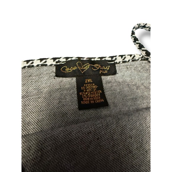 Coco and Shay Houndstooth Dress Set - Long Sleeve Top - Plus Size 2XL - Picture 11 of 13